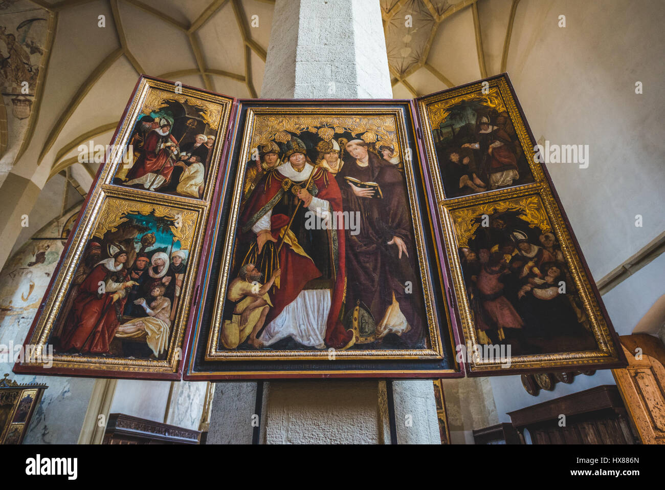 März 2017: das rumänische Stadt von Sighisoara/Schäßburg Foto: Cronos/Alessandro Bosio Stockfoto