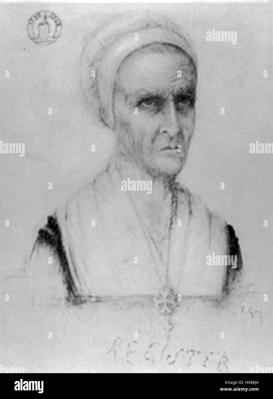 Marie Durand war eine französische protestantische Märtyrerin, die für ihren Widerstand während der französischen Religionskriege bekannt war. Sie wurde inhaftiert, weil sie sich weigerte, ihren Glauben zu verurteilen, was Stärke und Mut angesichts der religiösen Verfolgung im 17. Jahrhundert symbolisierte. Stockfoto