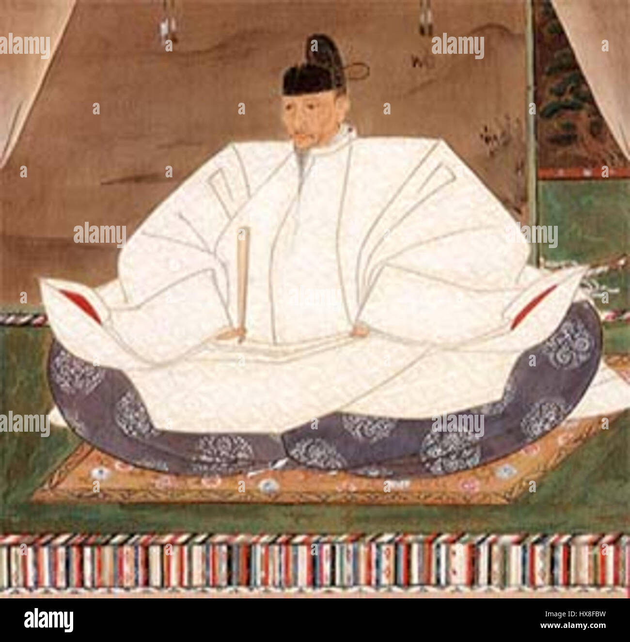 Toyotomi Hideyoshi war ein mächtiger Daimyo, General und Politiker im Japan des 16. Jahrhunderts. Seine Vereinigung Japans markierte das Ende der Sengoku-Zeit und legte den Grundstein für das Tokugawa-Shogunat. Stockfoto