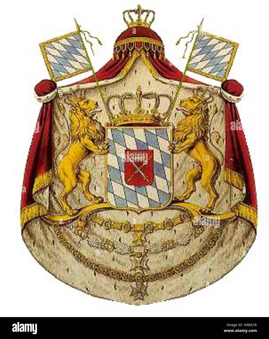 Wapen van Beieren Ansbacher Memoire 1796 Stockfotografie Alamy