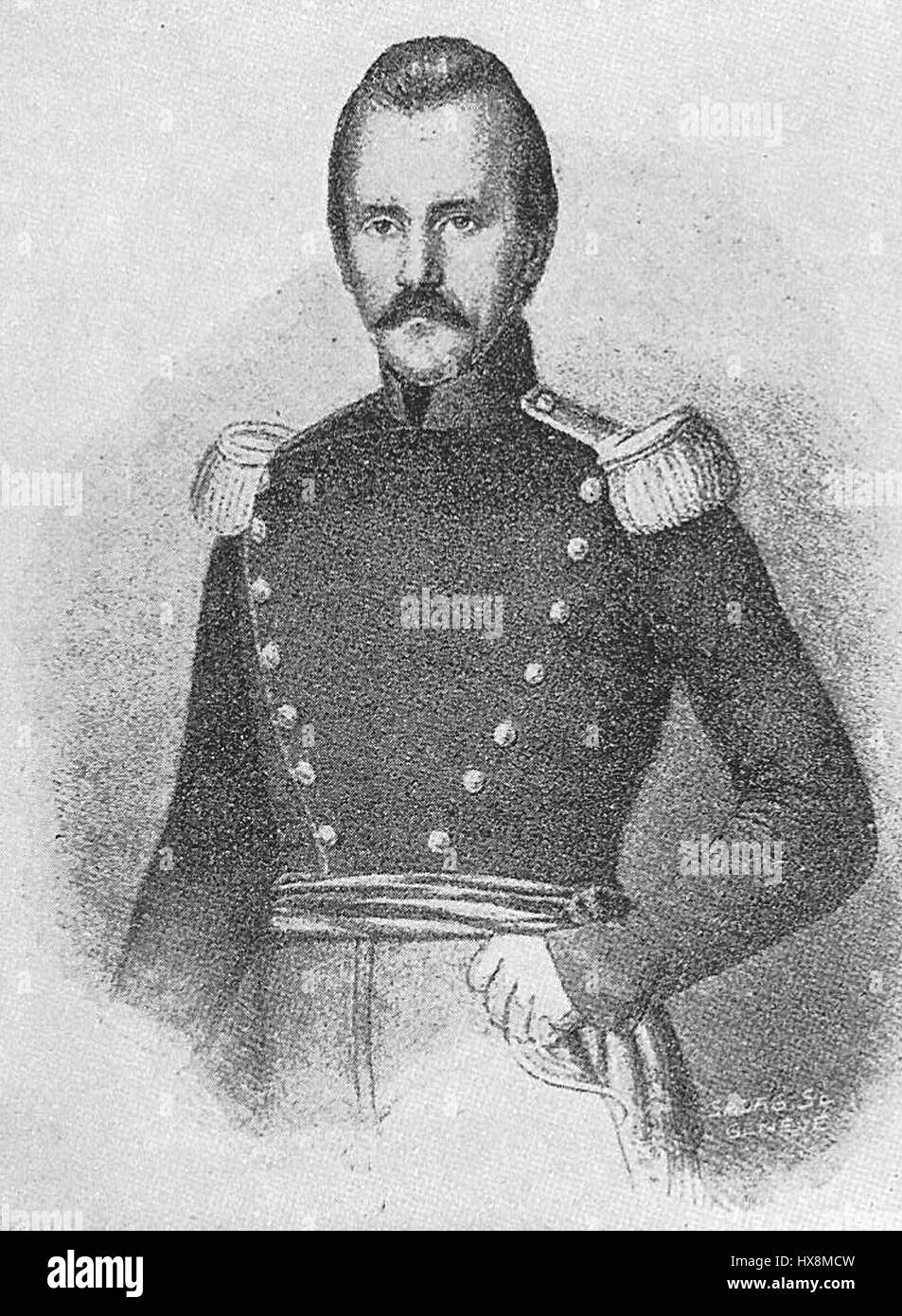 Ulrich Ochsenbein war Schweizer Politiker und Rechtsanwalt und Mitglied des Schweizerischen Bundesrates. Er war maßgeblich an der Entwicklung der politischen Landschaft der Schweiz im 19. Jahrhundert beteiligt. Stockfoto