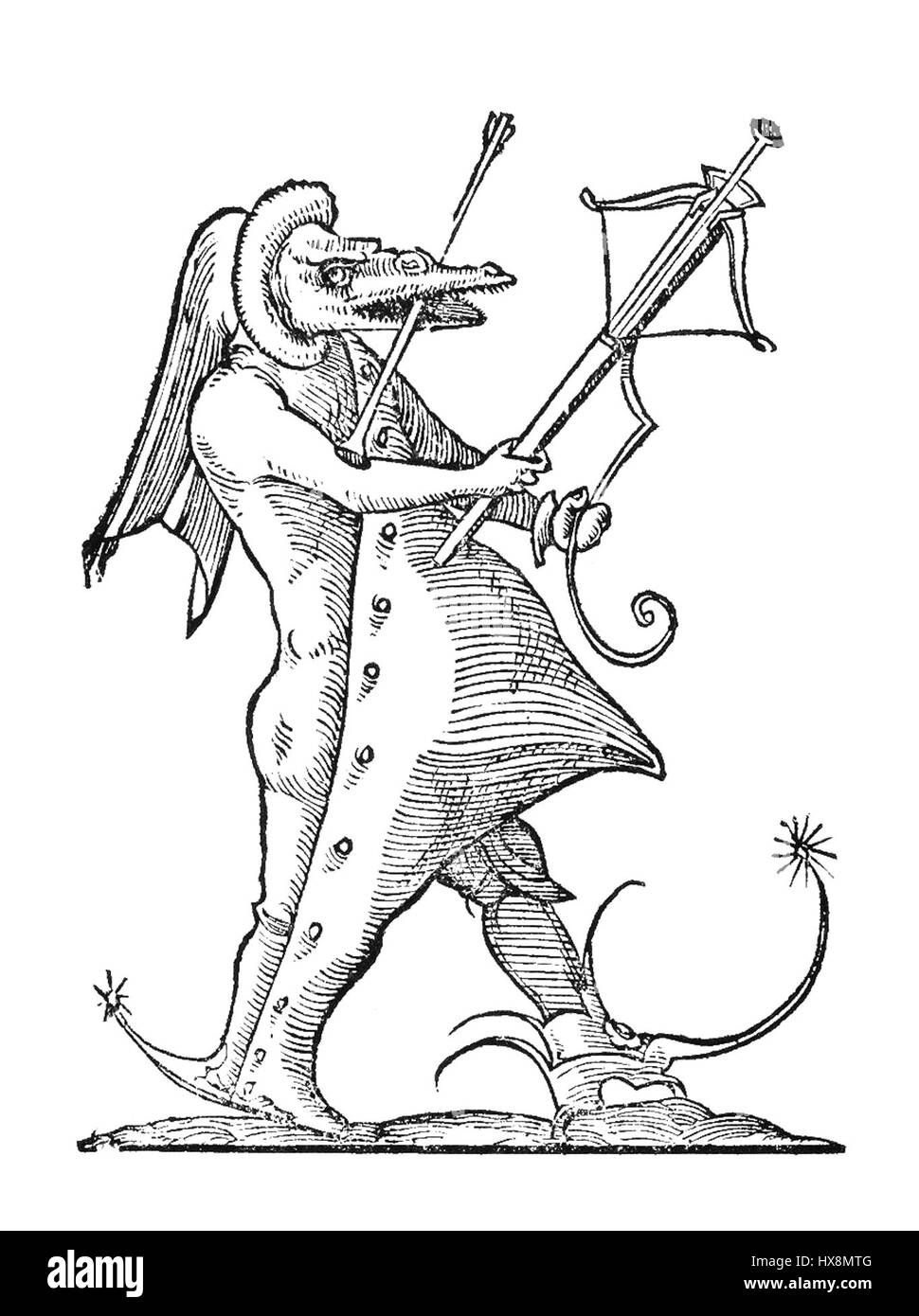 Songes pantagruéliques ist ein restauriertes Kunstwerk, das Szenen zeigt, die von Rabelais satirischen Werken inspiriert sind. Die Restaurierung zeigt lebendige Details und den verspielten, übertriebenen Charakter der Originalillustrationen, die ihren literarischen und künstlerischen Einfluss zeigen. Stockfoto