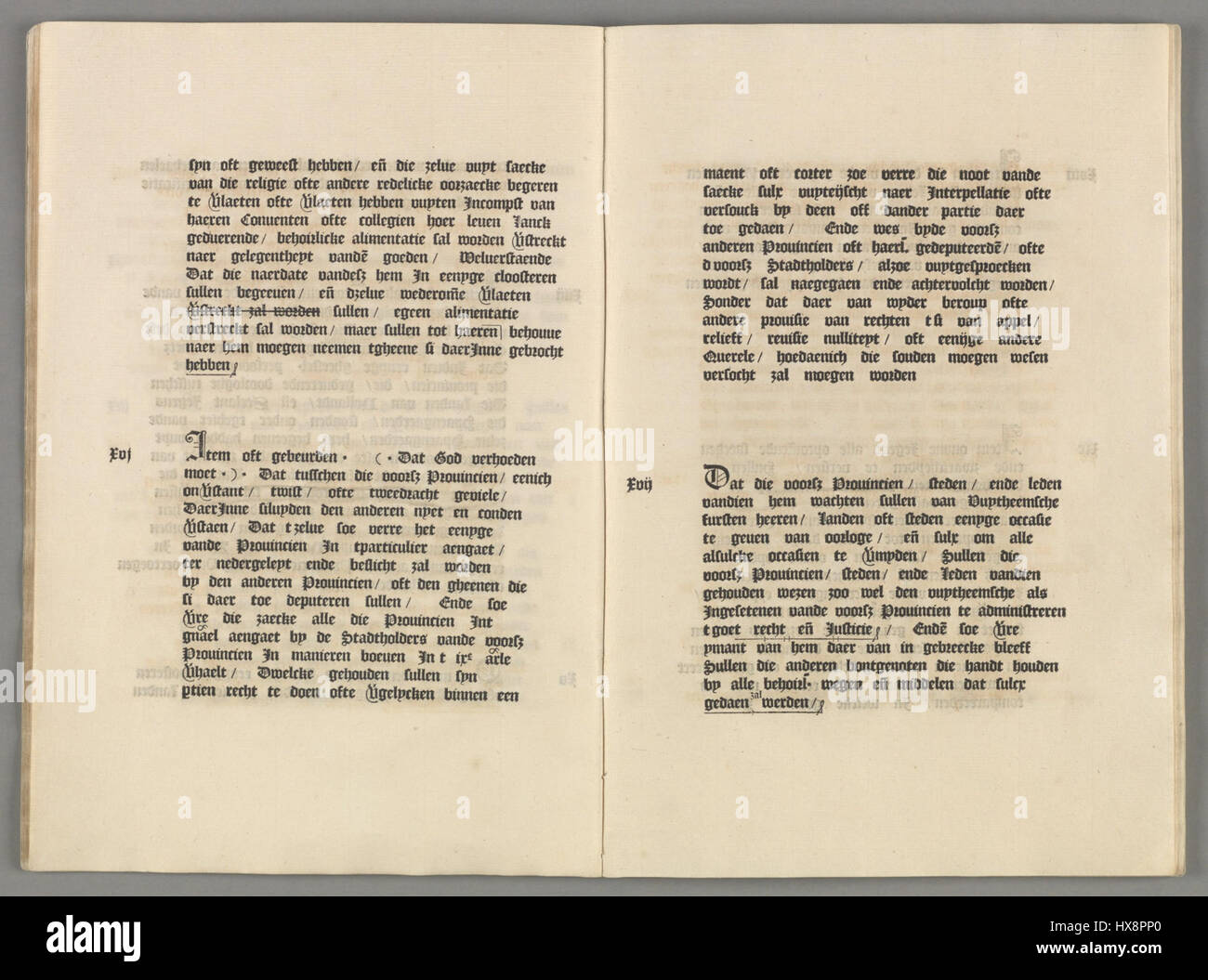 Die Unie van Utrecht (Union of Utrecht) bezieht sich auf den vertrag von 1579, der die nördlichen Provinzen der Niederlande vereinte. Dieses Dokument stellt einen entscheidenden Moment in der niederländischen Geschichte dar und markiert den Beginn der Unabhängigkeitsbewegung von Spanien. Stockfoto