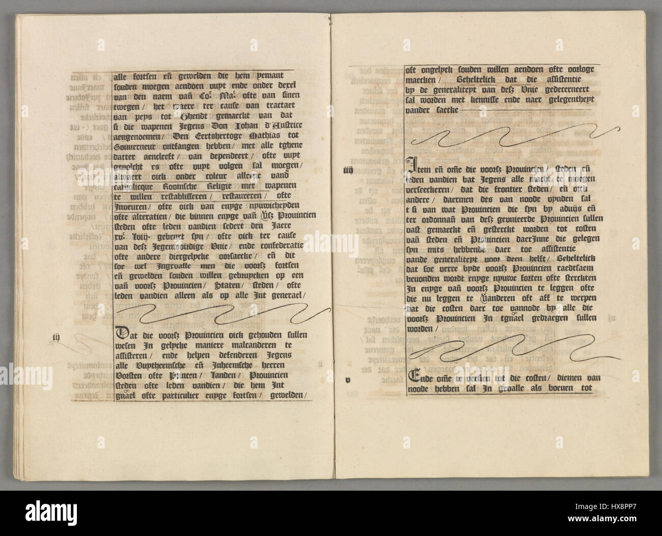 Das Dokument mit dem Titel "NL HANA 1.01.19 2623 033 Unie van Utrecht" bezieht sich auf den historischen Text oder das Archivmaterial im Zusammenhang mit der Union von Utrecht, einem bedeutenden Abkommen, das 1579 zwischen mehreren nördlichen Provinzen der Niederlande geschlossen wurde. Die union markierte einen entscheidenden Moment in der niederländischen Geschichte und legte die Grundlage für die Unabhängigkeit der niederländischen Republik von der spanischen Herrschaft. Stockfoto