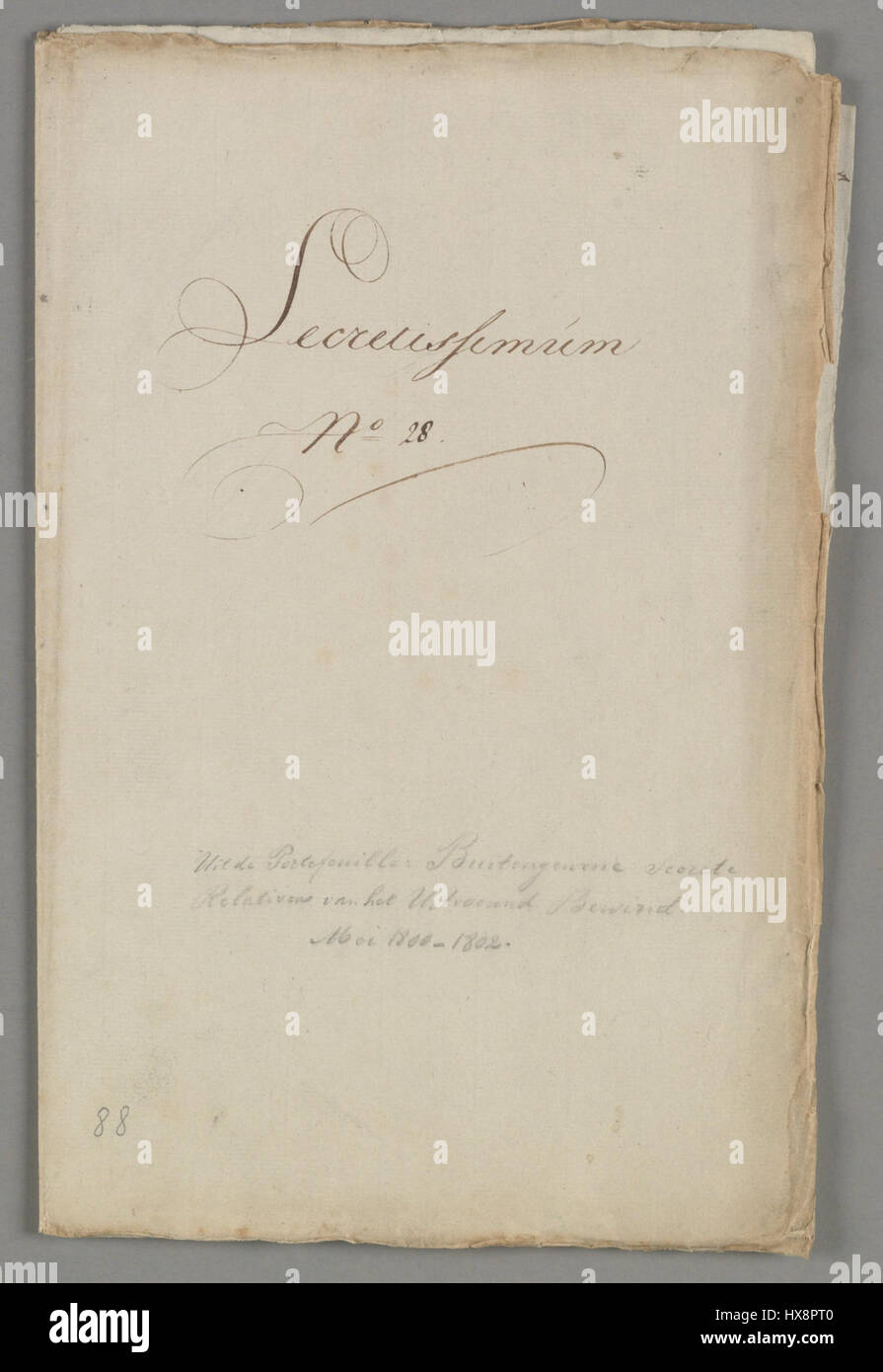Dieses Dokument, das im Nationalarchiv der Niederlande (NL HANA) aufbewahrt wird, bezieht sich auf die Union von Utrecht, einen vertrag von 1579, der die nördlichen Provinzen der Niederlande im Widerstand gegen die spanische Herrschaft vereinte und die Grundlage für die niederländische Republik bildete. Stockfoto