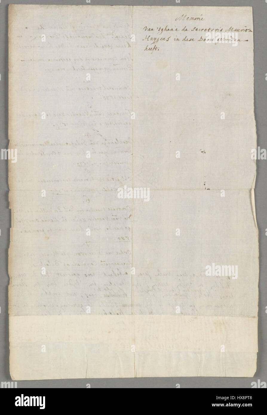 Die Union von Utrecht war ein wichtiges Dokument in der Geschichte der Niederlande, das 1579 unterzeichnet wurde. Sie hat einen gegenseitigen Verteidigungspakt geschlossen und gilt als Gründungspunkt für die niederländische Republik. Stockfoto