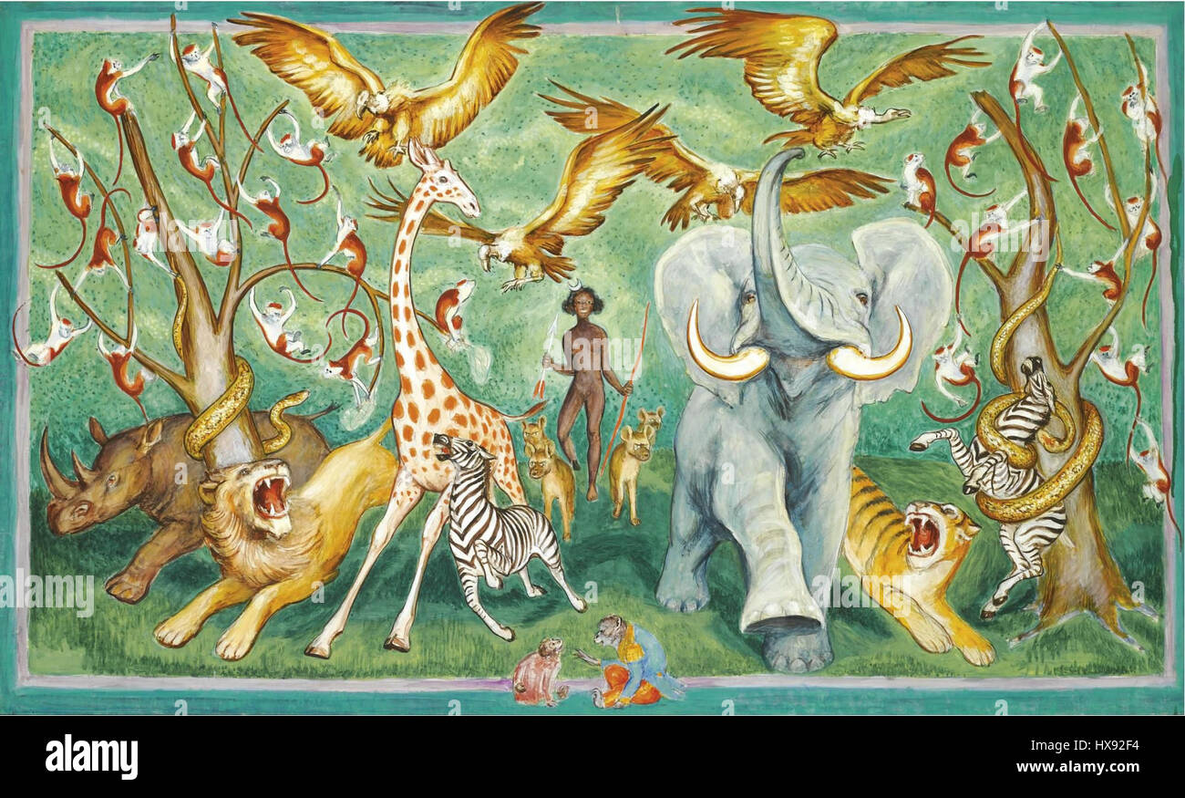 Svarta Diana ist ein Gemälde des schwedischen Künstlers Nils von Dardel, das für seine kühne Verwendung von Farbe und Abstraktion bekannt ist. Das Werk spiegelt Dardels einzigartigen Stil wider und verbindet Elemente des Surrealismus und des Expressionismus mit dem Schwerpunkt auf geheimnisvolle und symbolische Themen. Stockfoto