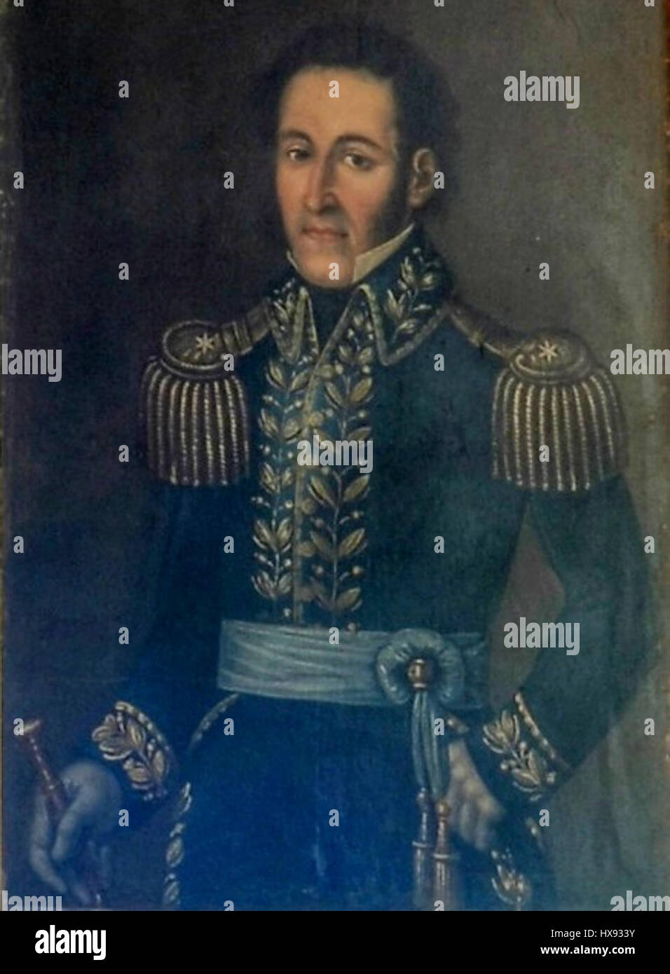 „Luis Matheu, Anónimo siglo XIX“ ist ein Stück aus dem 19. Jahrhundert, das im Museo Casa de Sucre untergebracht ist. Das Gemälde eines anonymen Künstlers spiegelt den Stil und die Themen der Epoche wider und zeigt den kulturellen Kontext Lateinamerikas im 19. Jahrhundert. Stockfoto