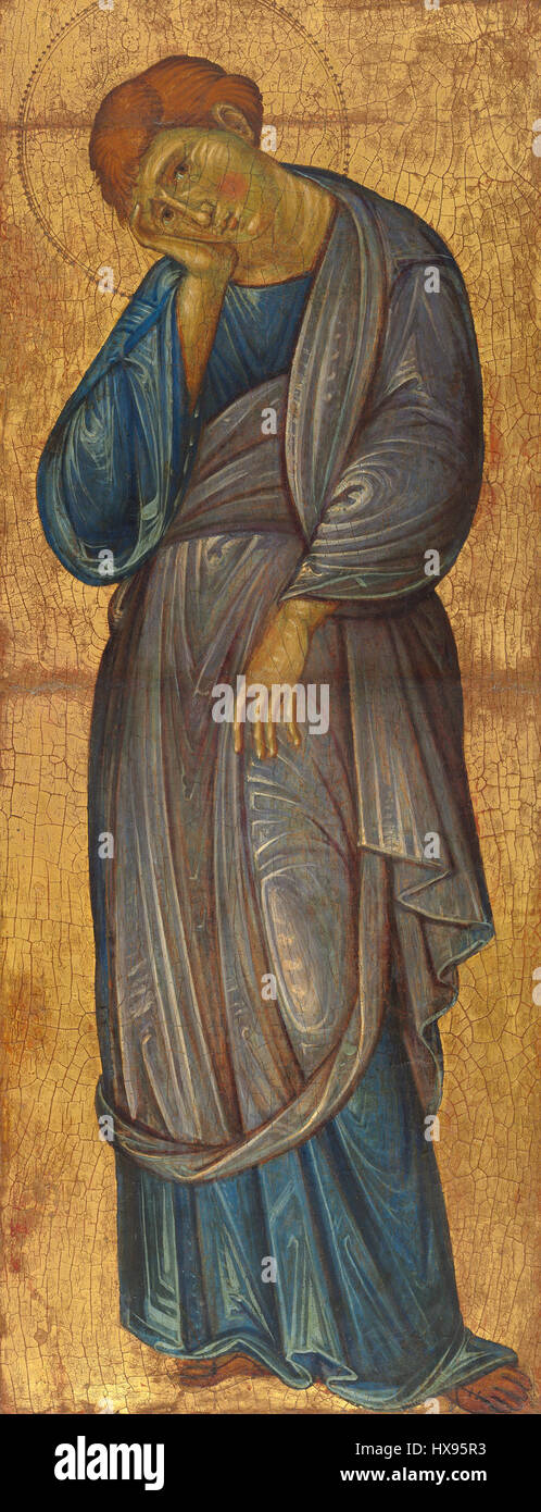 Meister des blauen Kreuze oder Meister der franziskanischen Kruzifixe. St. Johannes der Evangelist. c.1272. NGA, Washington Stockfoto Meister des blauen Kreuze oder Meister der franziskanischen Kruzifixe. St. Johannes der Evangelist. c.1272. NGA, Washington Stockfoto
