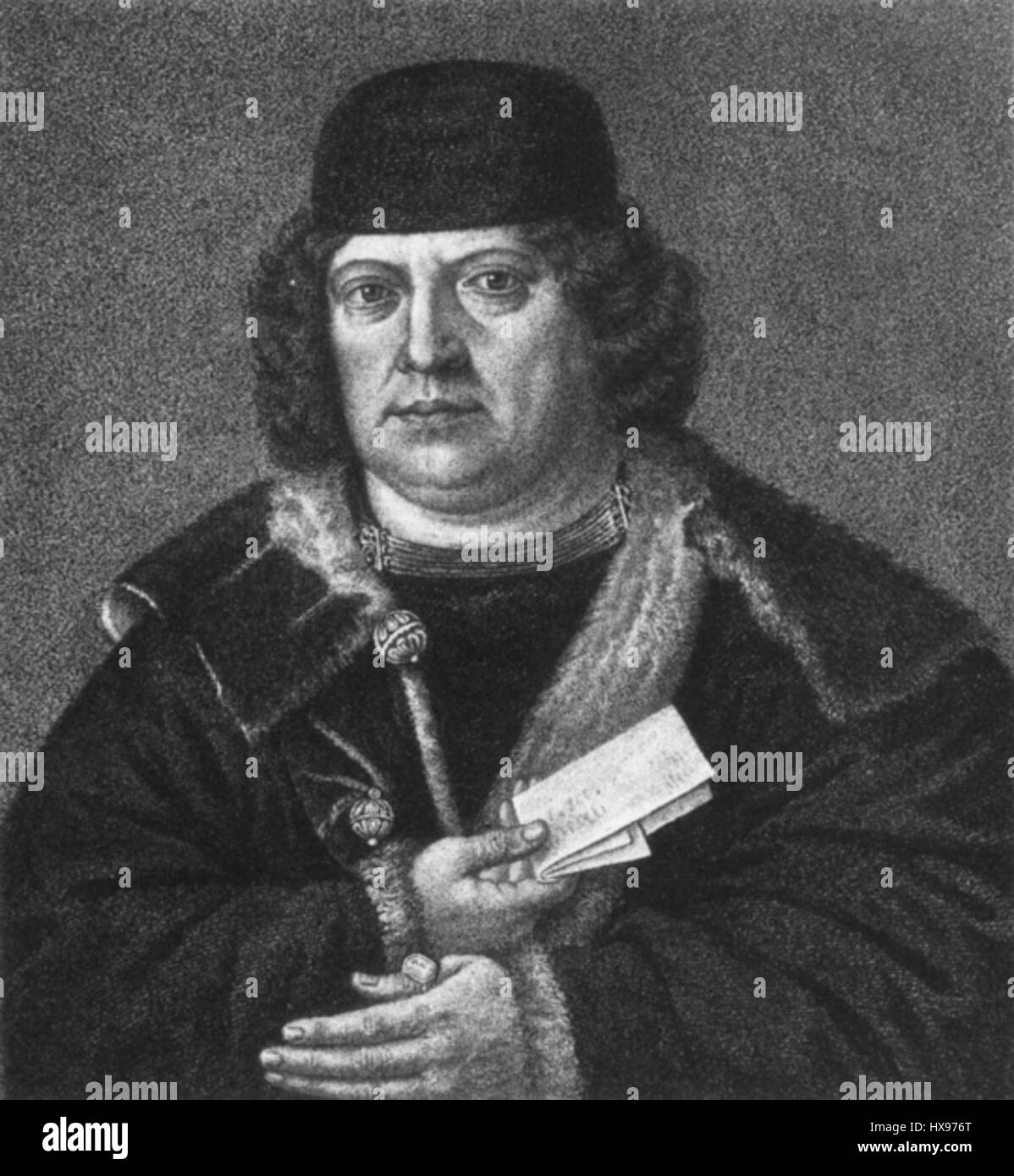 Robert Cooper Martin Luther von Hans Holbein, Gravur 2 (Mornauer Porträt) Stockfoto