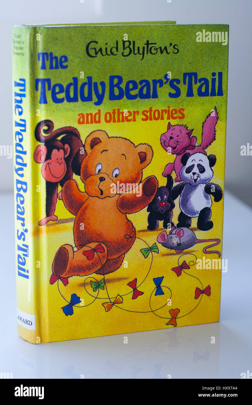 Enid Blyton - der Teddybär Schwanz Buch der Kinder, Kinder Bücher, Konzept lesen, Kindheit Stockfoto