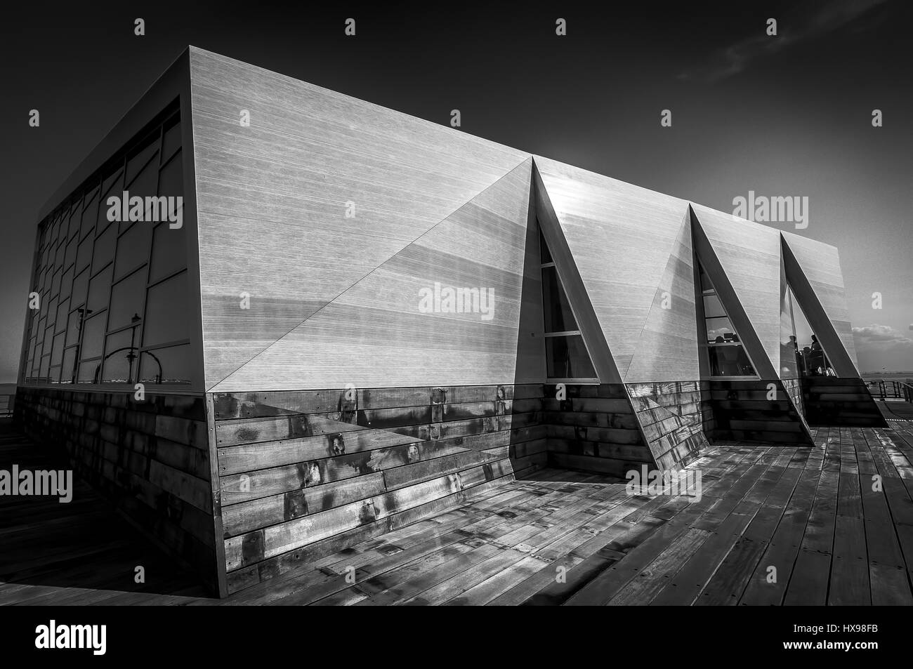 Southend Kulturzentrum schwarz / weiß Stockfoto
