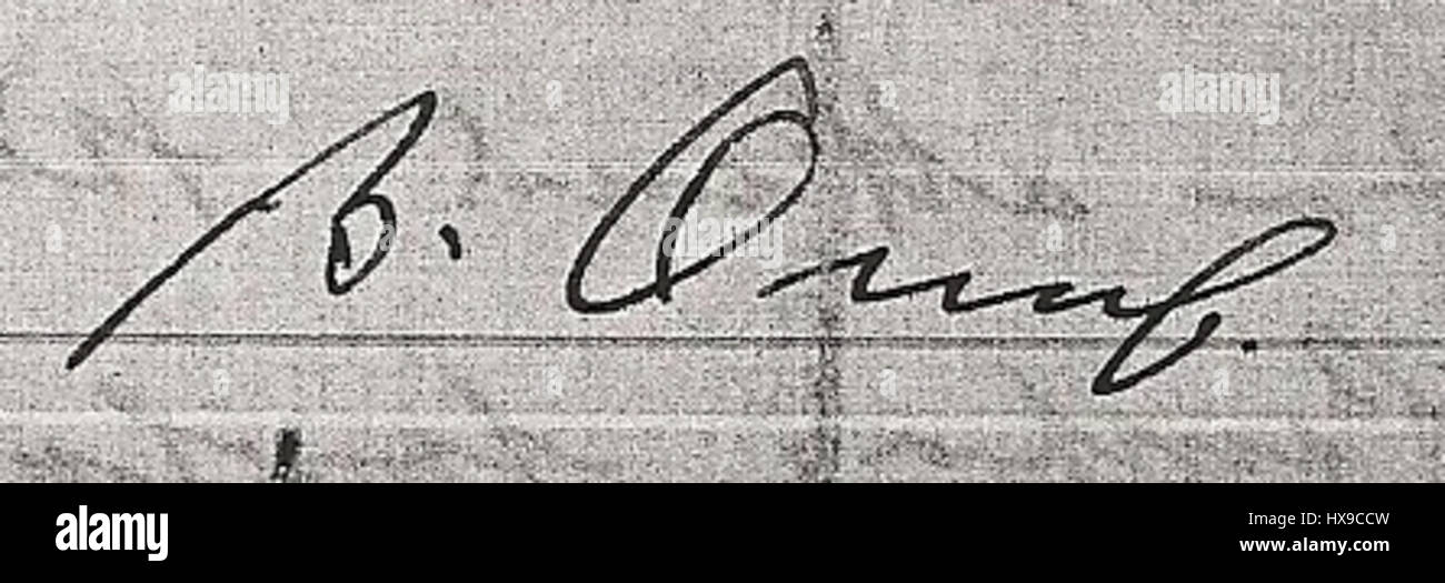 Onuf Unterschrift Stockfoto