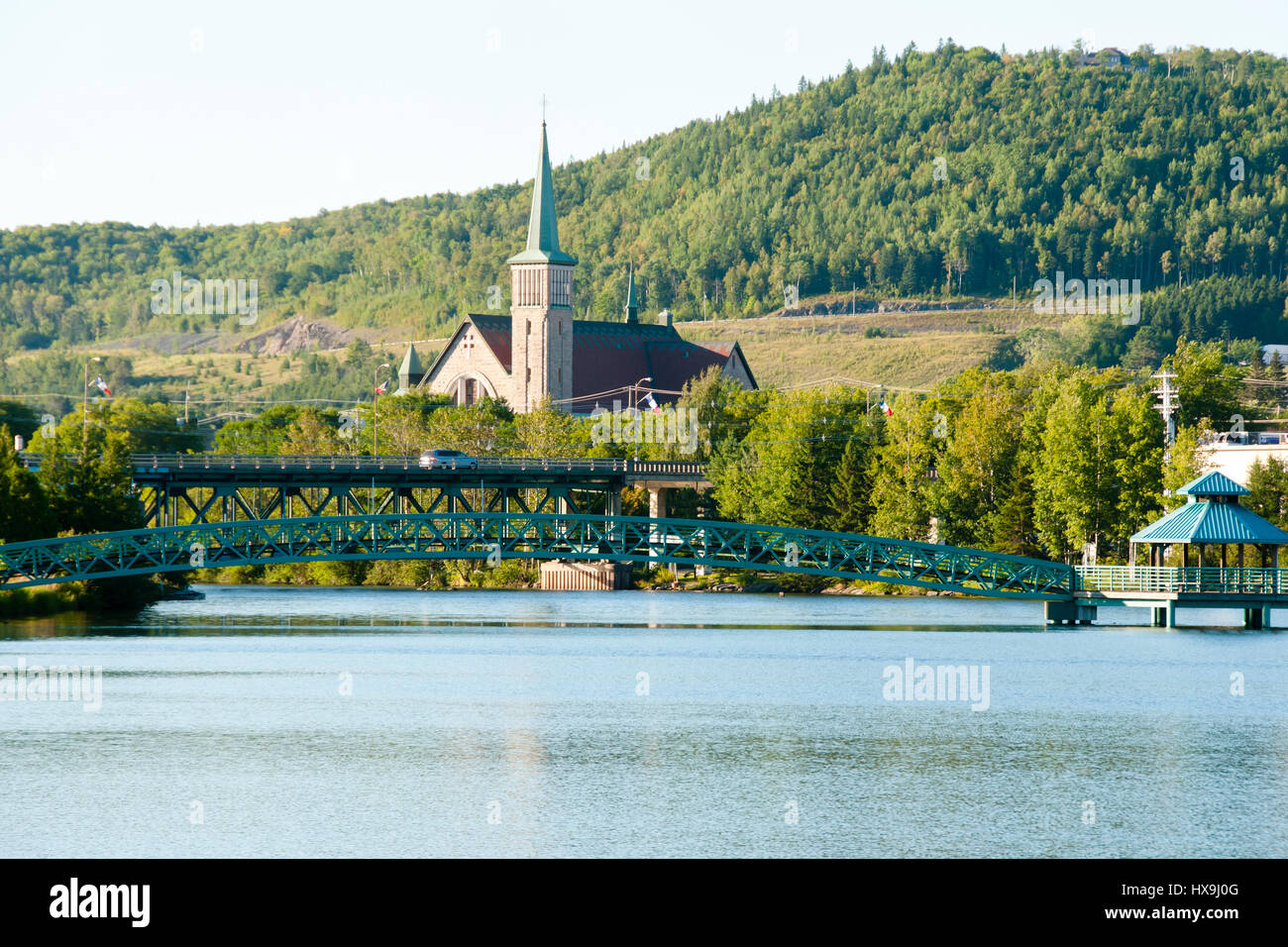 Madawaska River - Edmundston - New Brunswick Stockfoto