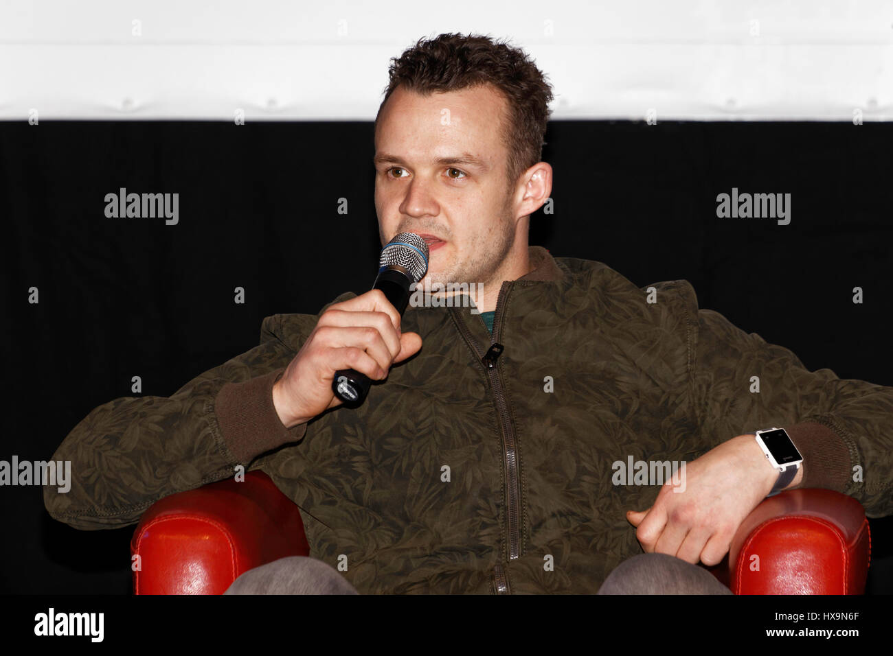 Paris, Frankreich, 25. März 2017. Josh Herdman, Schauspieler (Harry Potter Saga) besucht die 23. Édition Manga Sci-Fi und Raumfahrtausstellung. Bildnachweis: Bernard Menigault/Alamy Live-Nachrichten Stockfoto