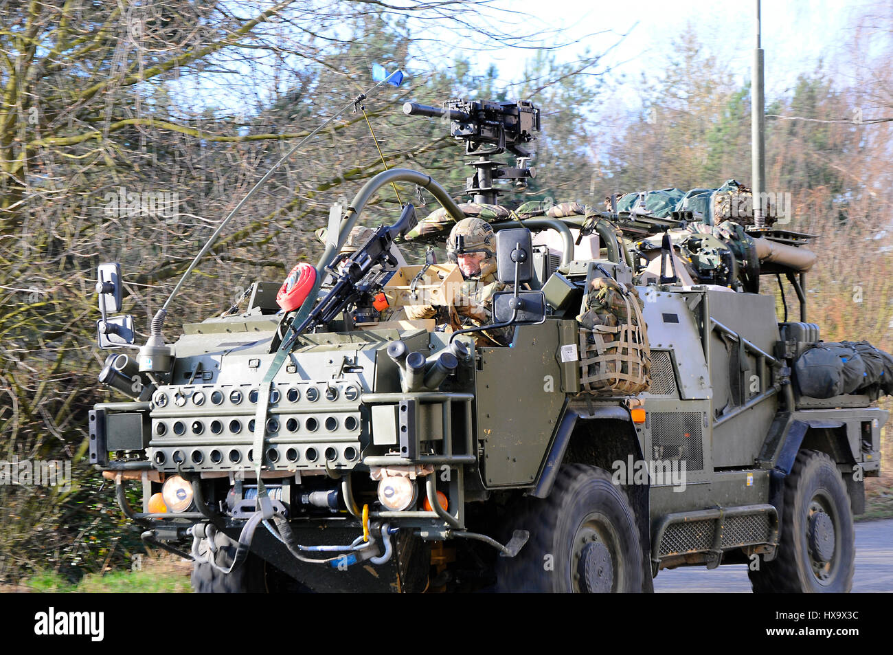 Die US-Armee bewegt sich aus der Tschechischen Republik in der Ukraine Stockfoto