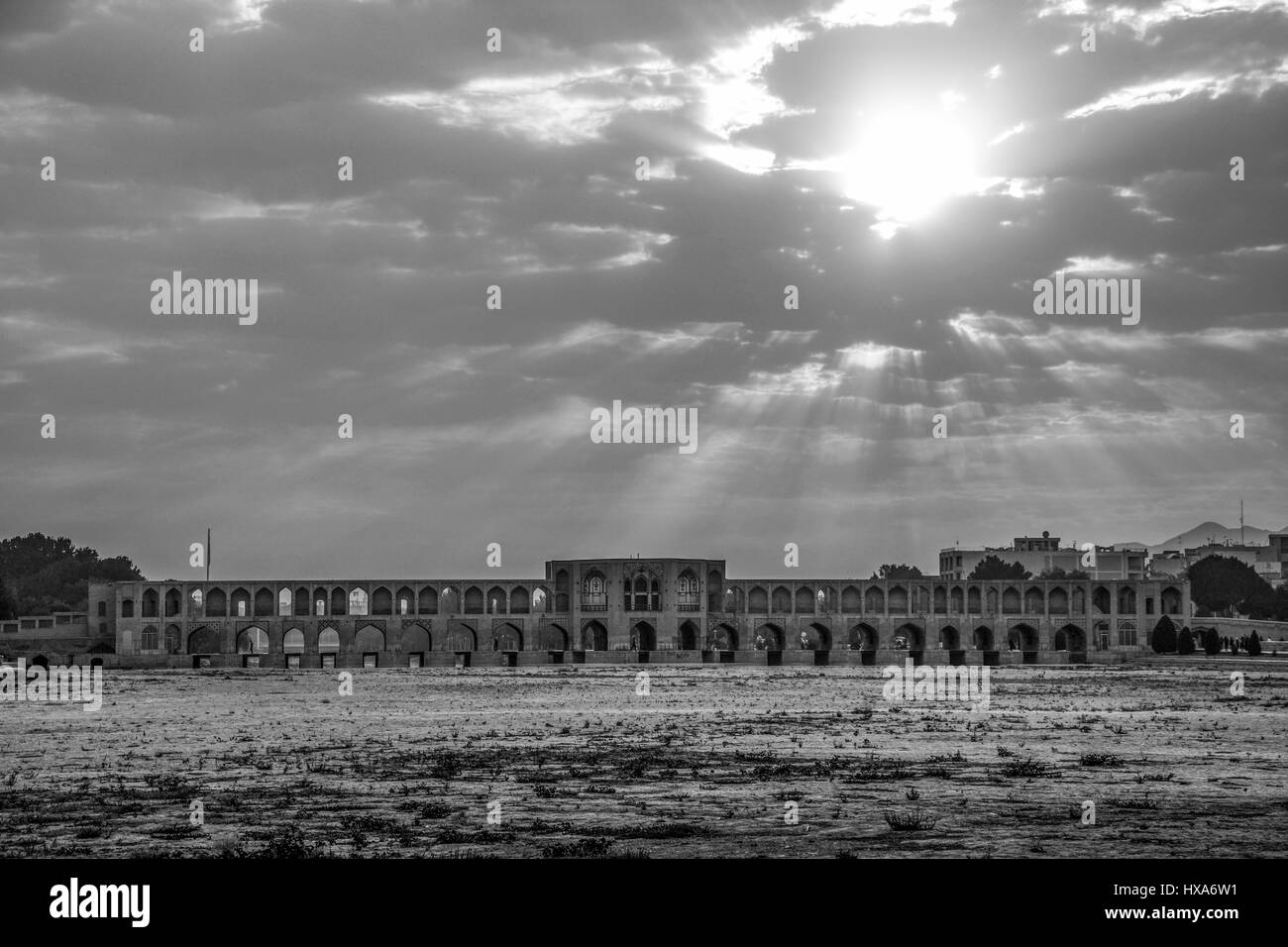 Khajou Brücke in Isfahan basierend Stockfoto
