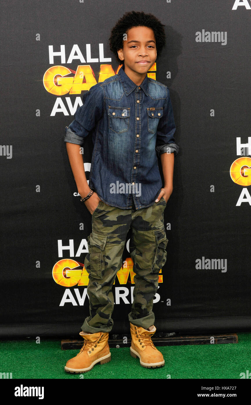 Terrell Ransom, Jr. kommt bei den 4. jährliche Cartoon Network Halle von Game Awards Barker Hangar am 15. Februar 2014 in Santa Monica, Kalifornien. Stockfoto