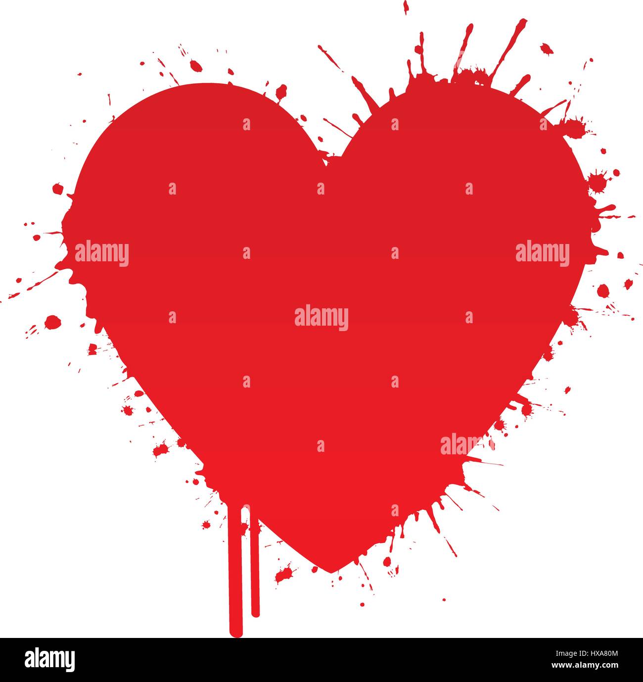 Graffiti Rotes Herz. Vector Illustration. Stock Vektor