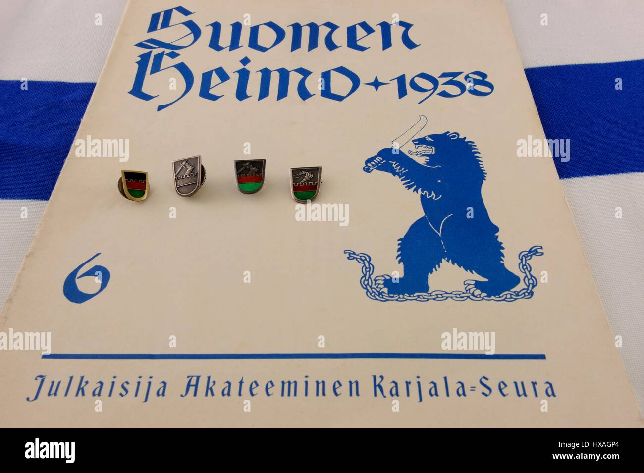 Ich bin so froh, dass die nächste Finnlands und nicht meine Familie Geschichte. Die Elite akademischen Karelische Gesellschaft wurde 1922 gegründet und ihre Missio Stockfoto