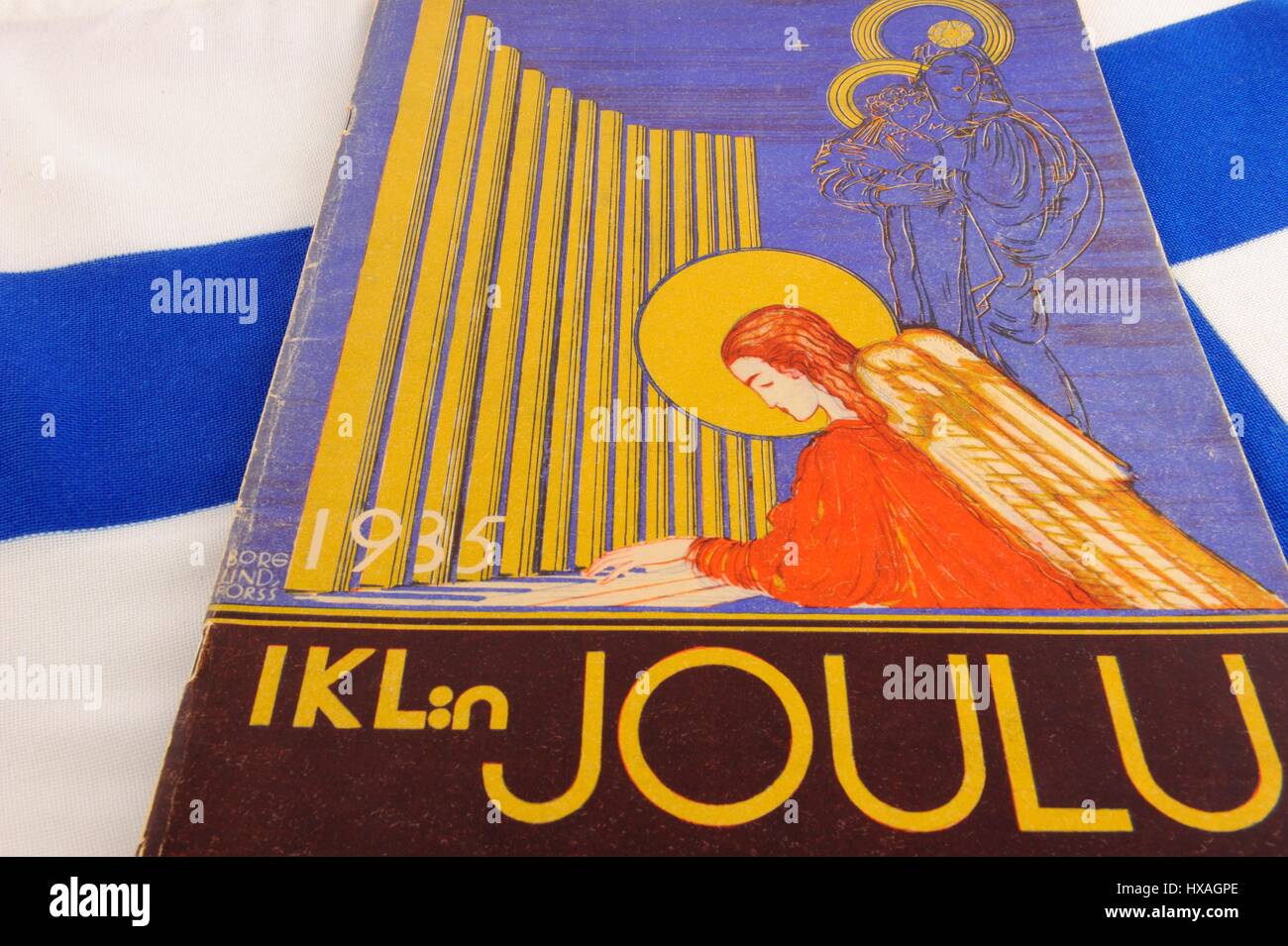 Isänmaallinen Kansanliike, IKL, patriotische Bewegung, veröffentlicht Christmas Magazine, Mittel zu beschaffen. Hier geht es 1935. Der Alliierten Kontrolle commit Stockfoto