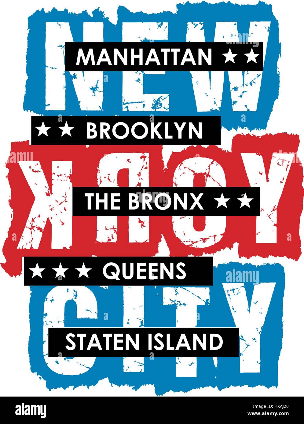New York-Typografie-Design für T Shirt, Poster, Vektor. Stock Vektor