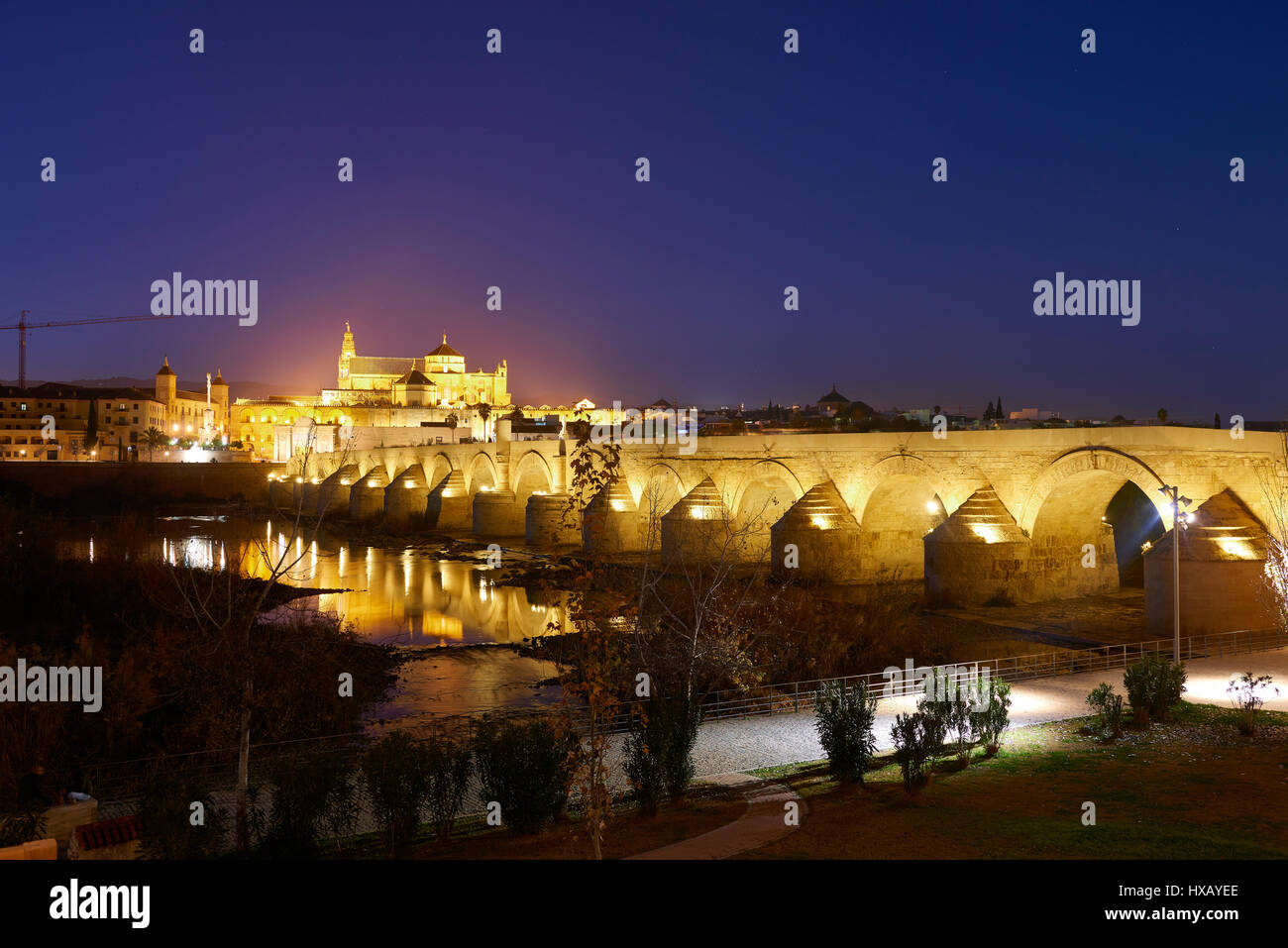 Puente Romano, Römerbrücke, Córdoba, Andalusien, Spanien, Europa Stockfoto