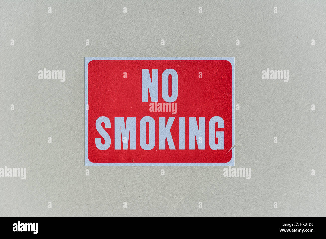 Öffentliche No Smoking Warnzeichen. Stockfoto