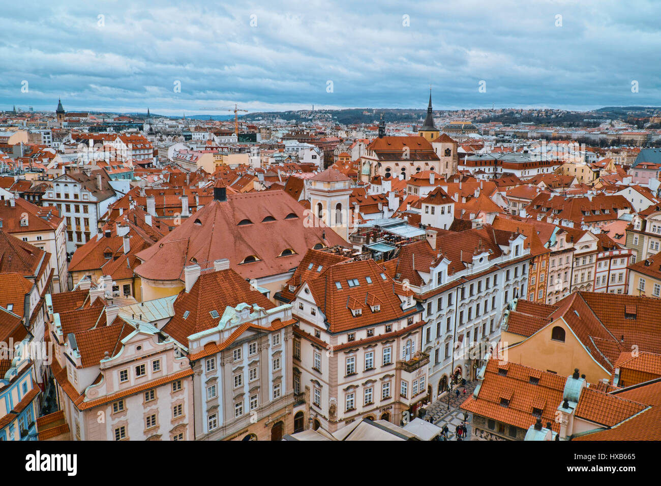 Prag-Antenne-Blick vom Altstädter Ring Stockfoto