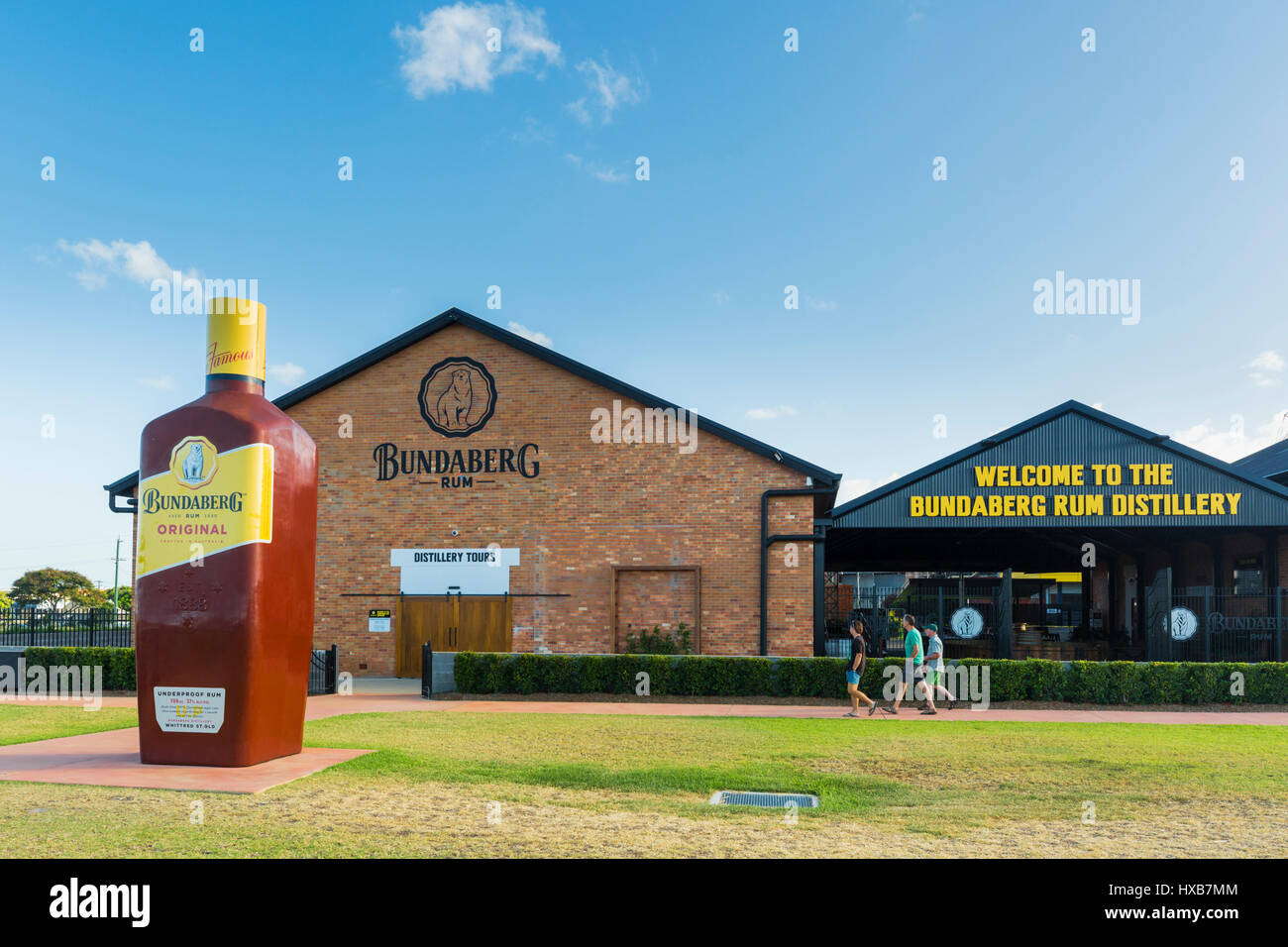 Besucher in der Bundaberg Rum-Destillerie.  Bundaberg, Queensland, Australien Stockfoto