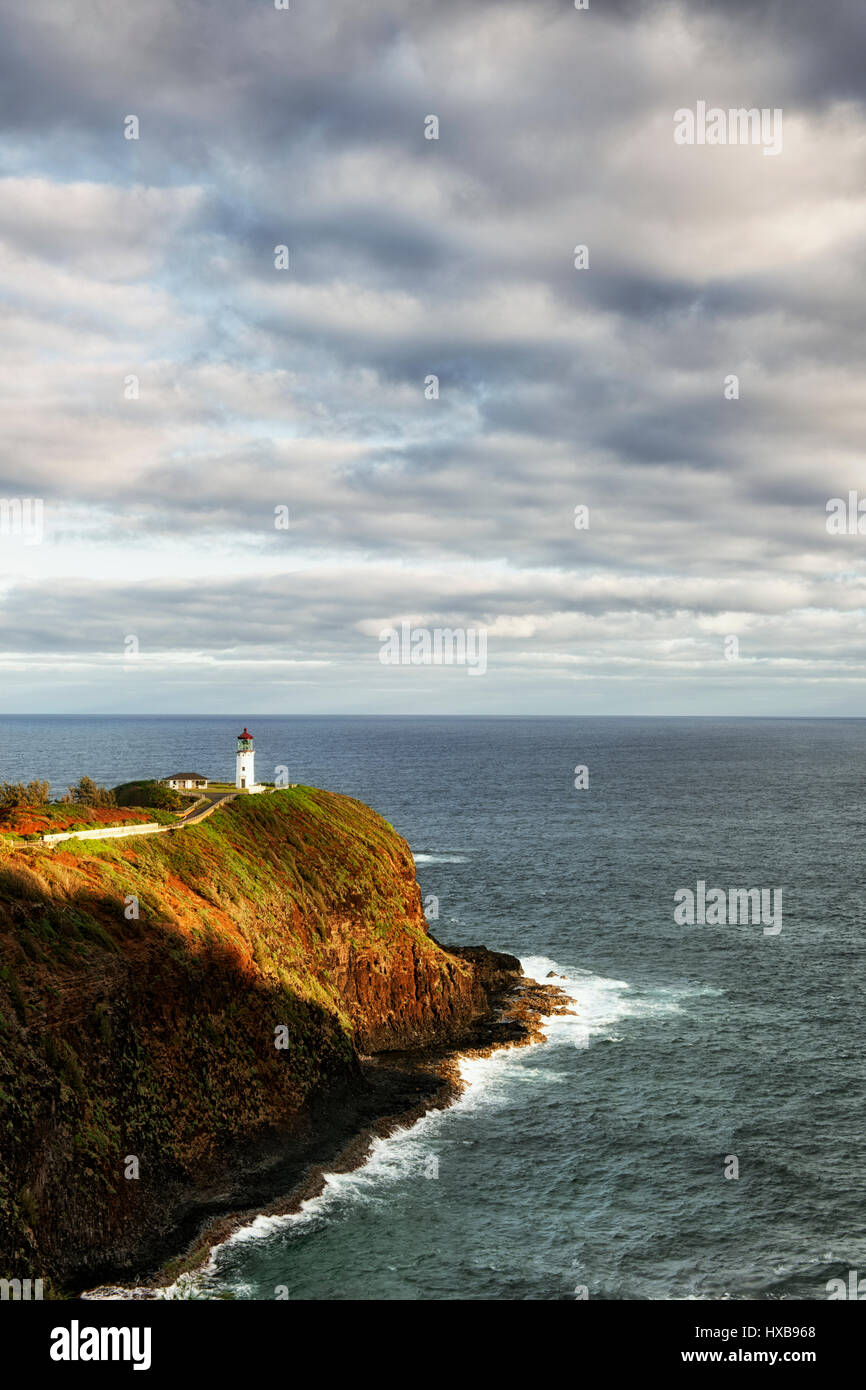 Zunächst Licht am Kilauea Point und Kilauea Lighthouse auf Hawaii Insel Kauai. Stockfoto