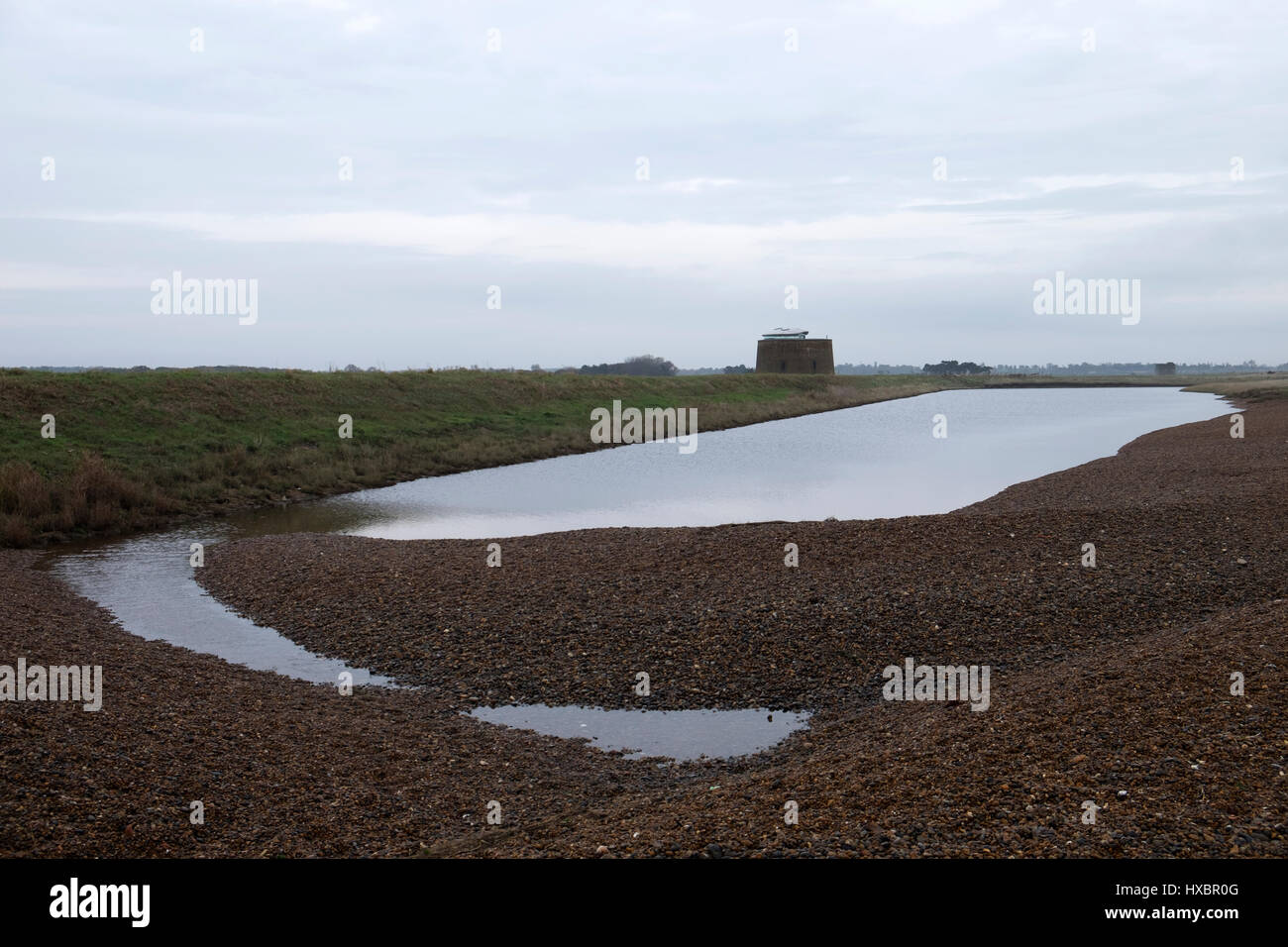 Lagune Bawdsey Suffolk UK Stockfoto