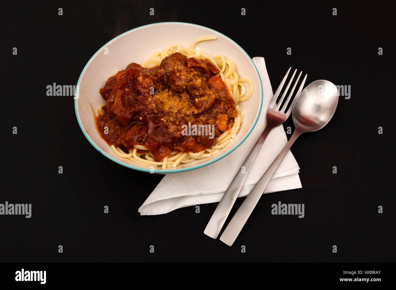 Hausgemachte Spaghetti Bolognese Stockfoto