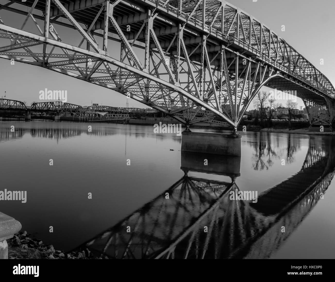 Alten Stahlbrücke in Louisiana Stockfoto