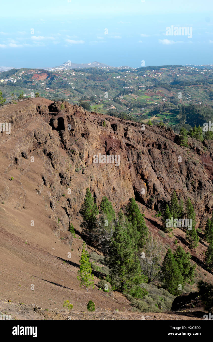Krater Pinos de Gáldar, Gran Canaria, Kanarische Inseln, Spanien Stockfoto