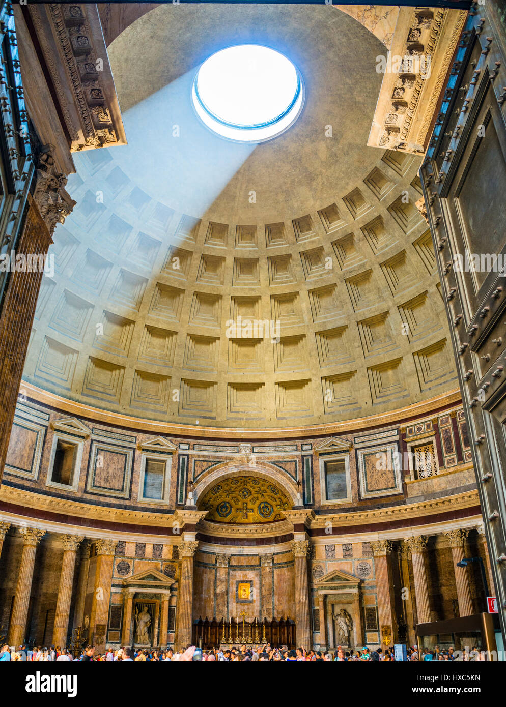 Kuppel des Pantheon, Interieur, römischen Tempel des ...