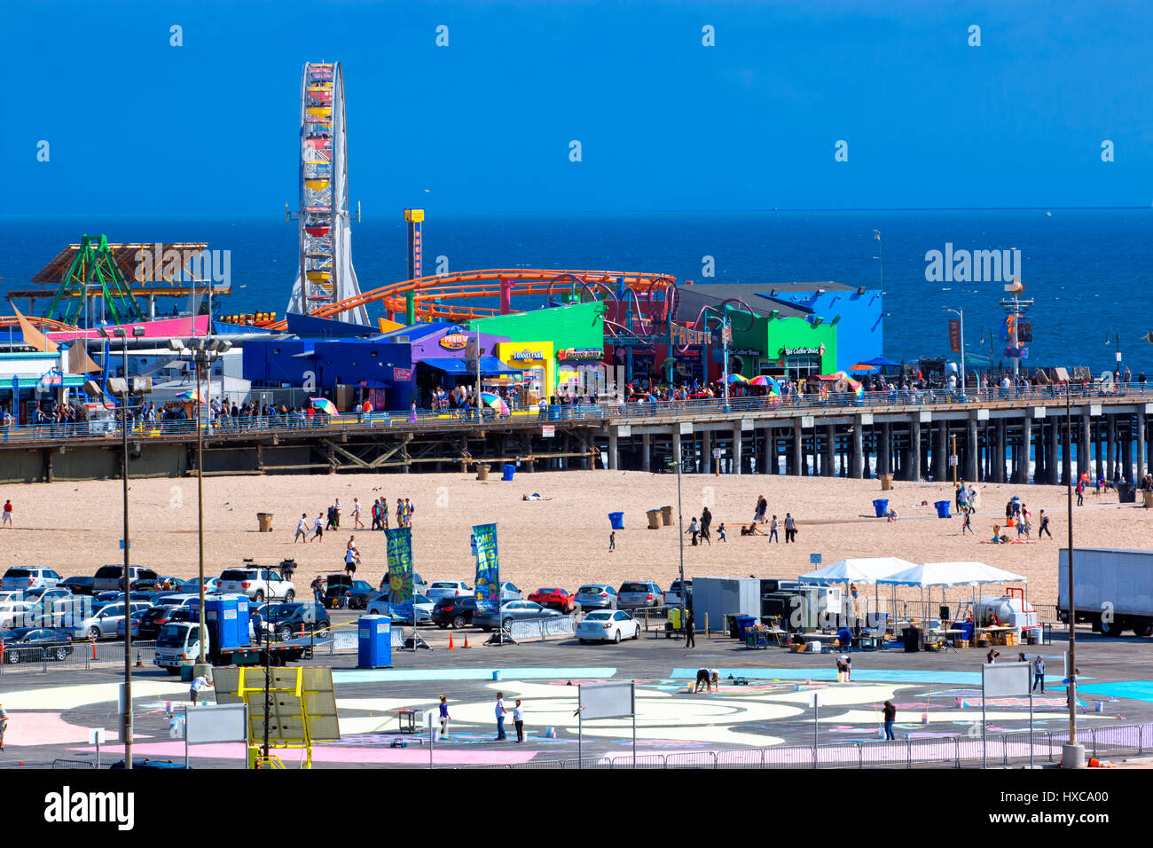 Strand von Santa Monica Stockfoto