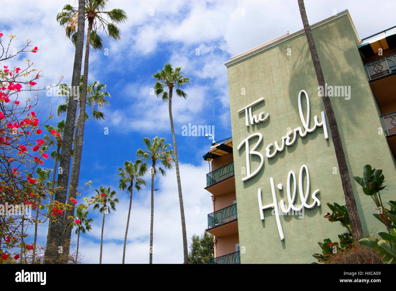 Das Beverly Hills Hotel in Los Angeles Stockfoto