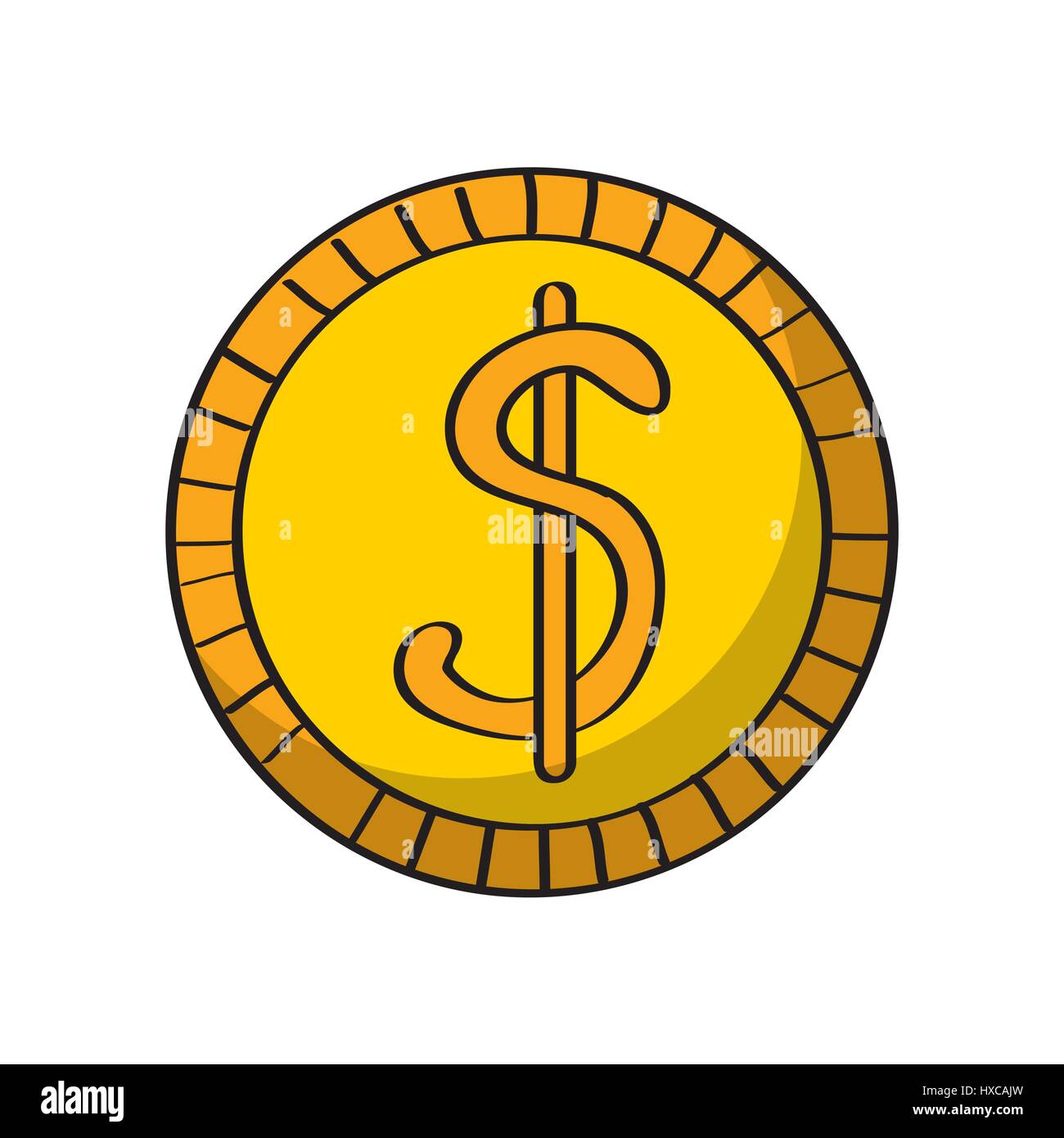 Geld Münze Symbol Stock Vektor
