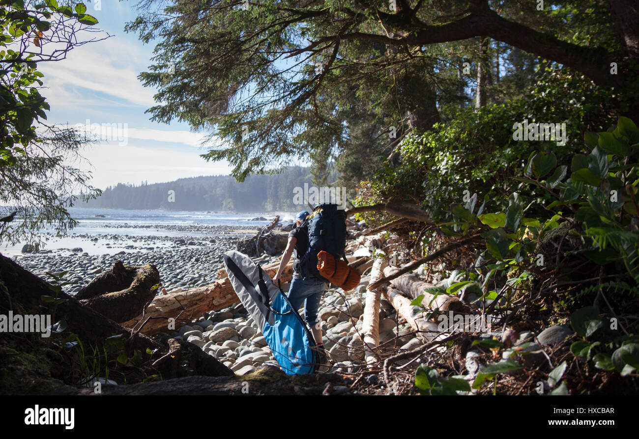 Camping Und Surfen Am Sombrio Beach Vancouver Island Stockfotografie Alamy