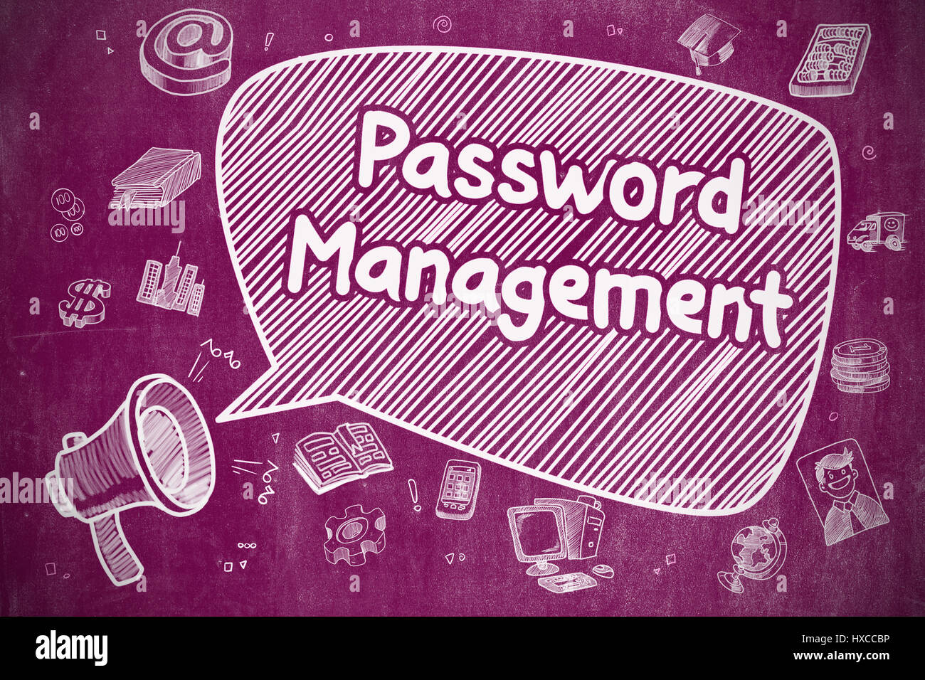 Passwort-Management - Business-Konzept. Stockfoto