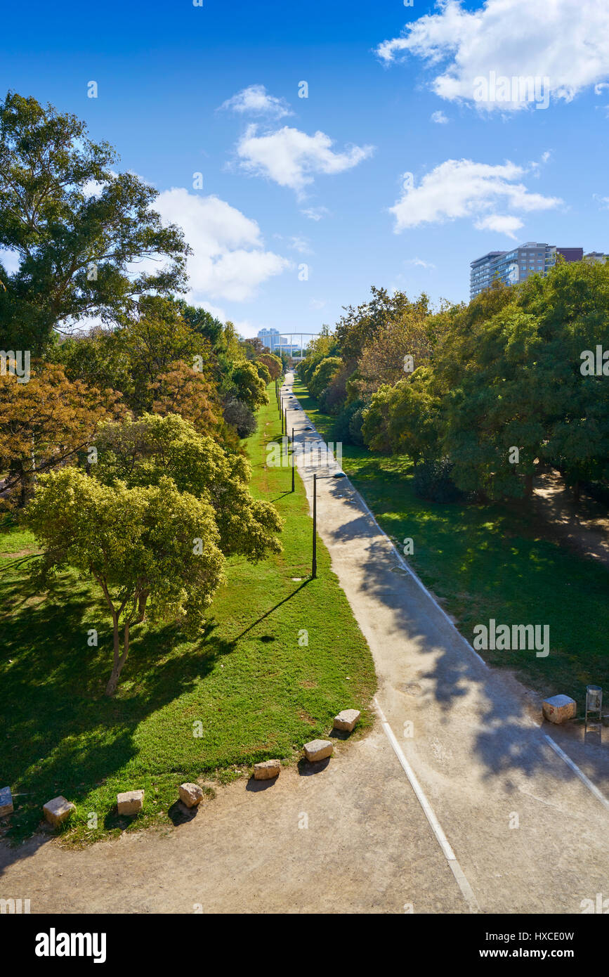 Valencia Turia Park Garten Blick auf Spanien Stockfoto