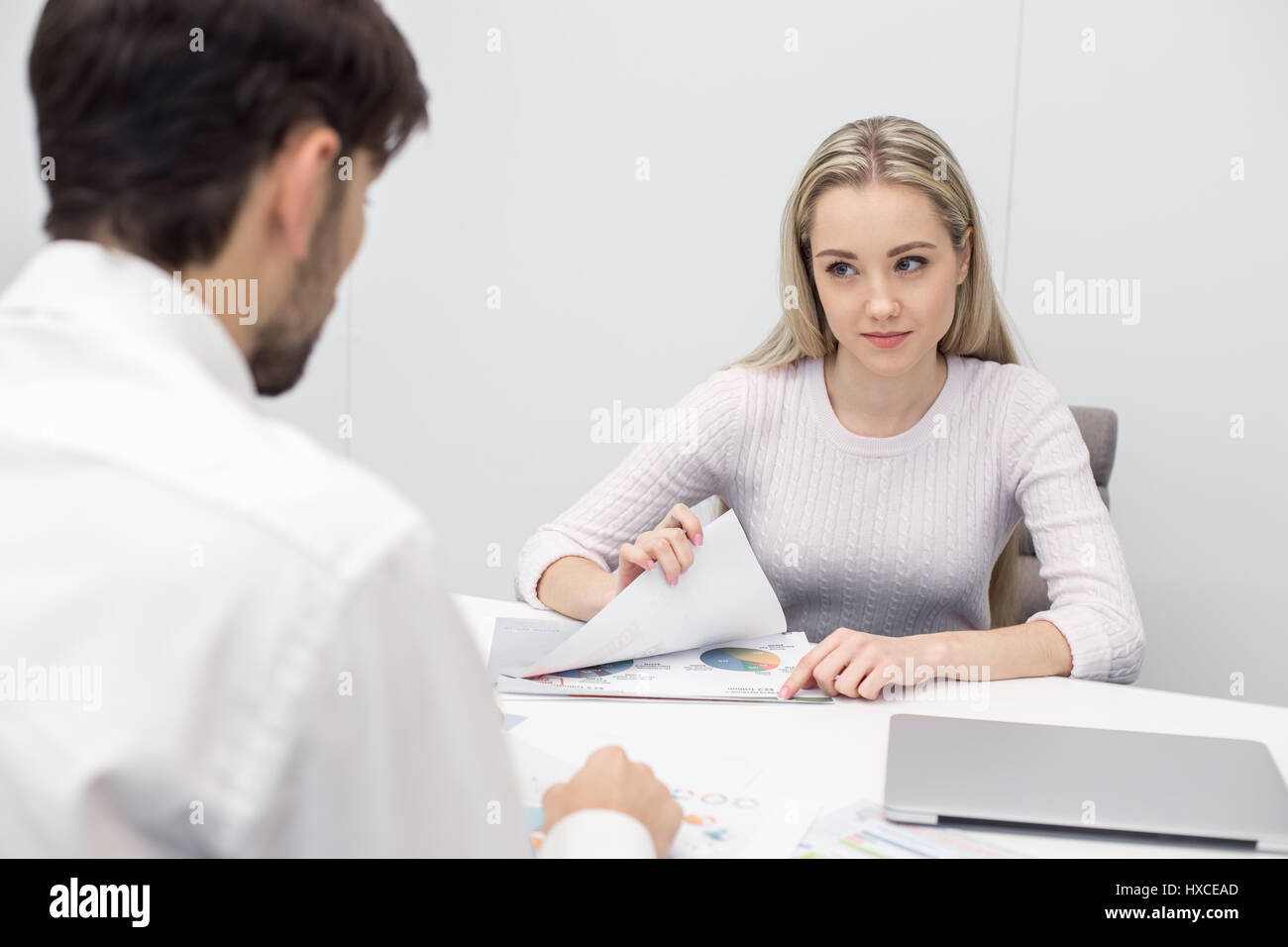 Menschen Interview Job Anwendung Konzept Stockfoto