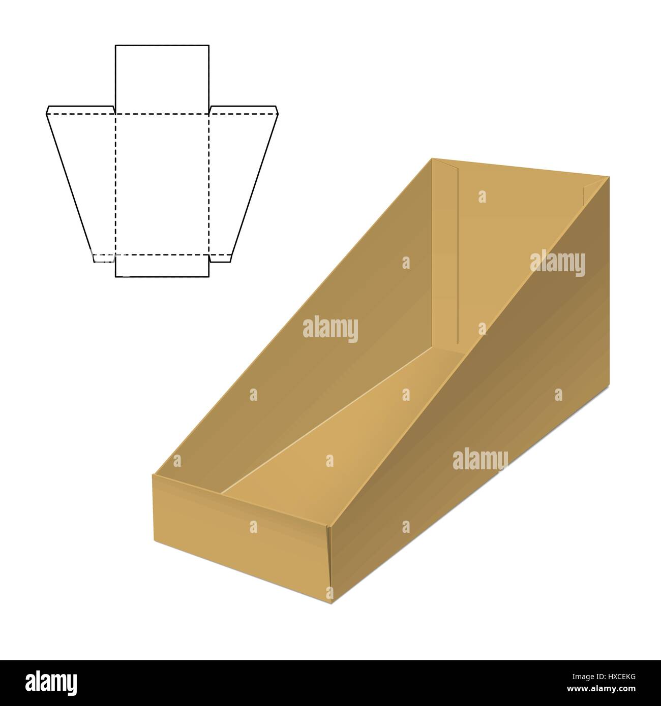 Vektor-Illustration klare Geschenkkarton für Design, Website, Hintergrund, Banner. Paketvorlage isoliert auf weiss. Einzelhandel-Pack mit für Ihre br Stock Vektor