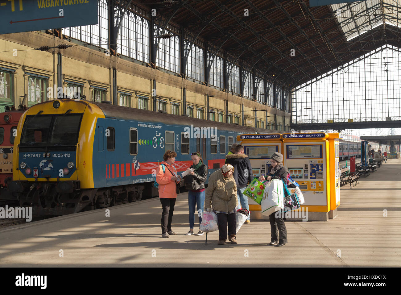 Bahnhof Ungarn in Budapest Stockfoto