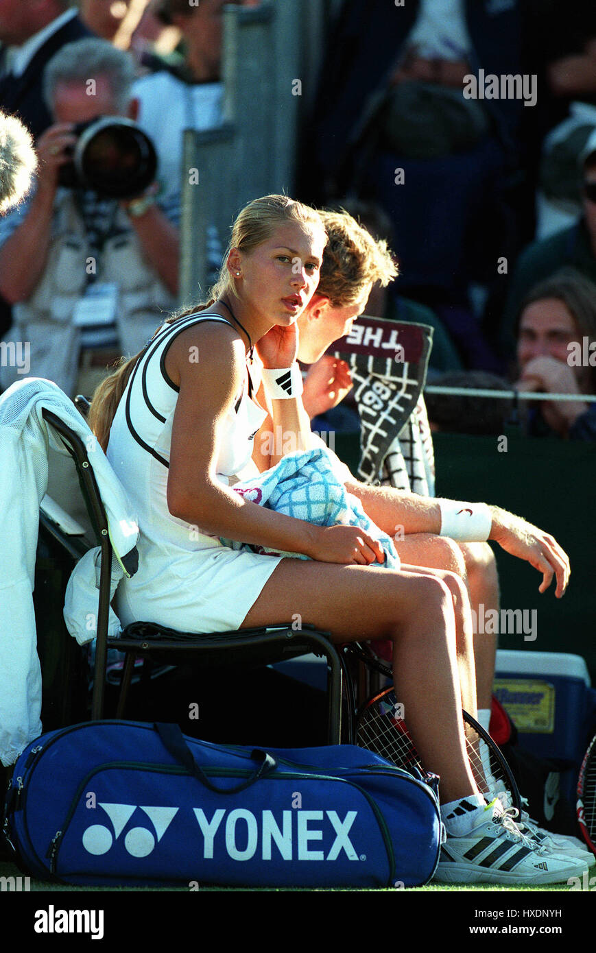 Anna Kournikova Wimbledon 1999 24 Juni 1999 Stockfotografie Alamy