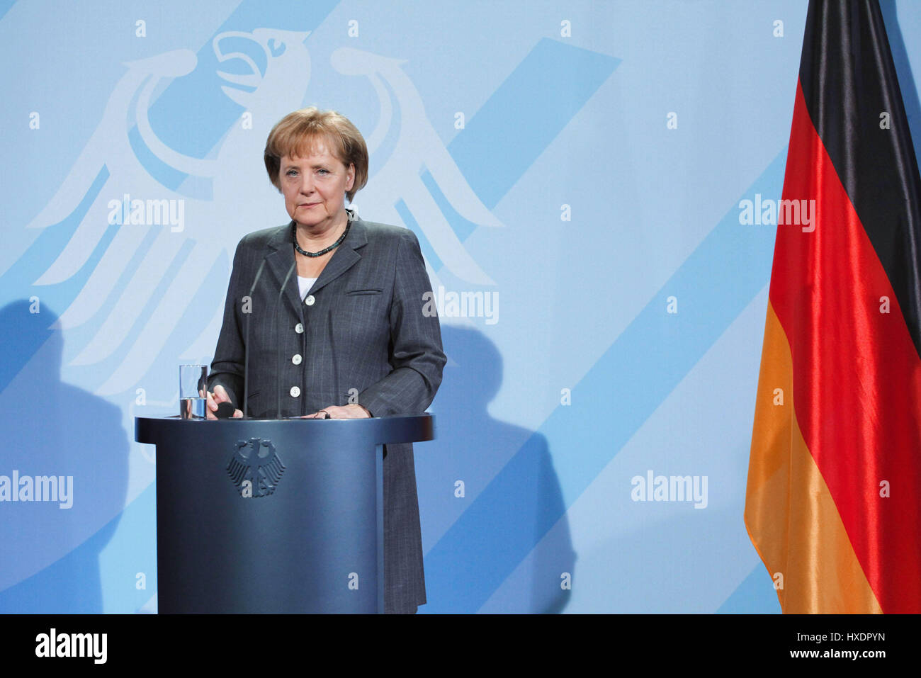 ANGELA MERKEL Bundeskanzlerin der 18. Januar 2010 BERLIN Deutschland Stockfoto