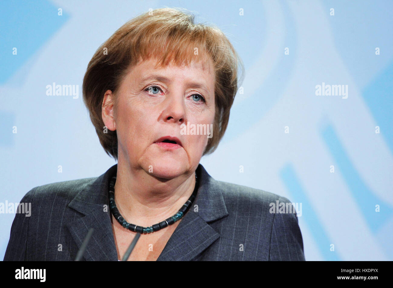 ANGELA MERKEL Bundeskanzlerin der 18. Januar 2010 BERLIN Deutschland Stockfoto