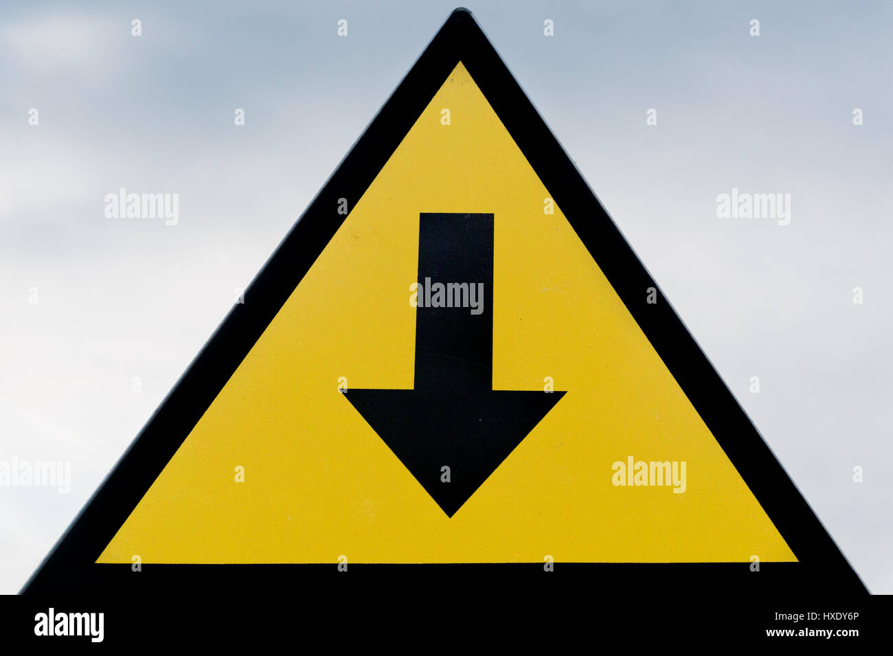 Nach unten Stockfoto