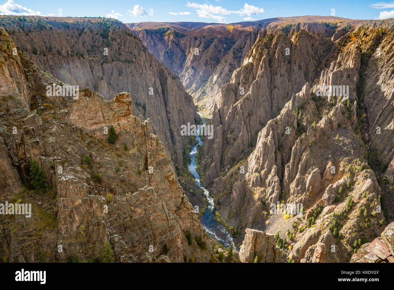 Übersehen Sie entlang Black Canyon des Gunnison NP, Colorado Stockfoto